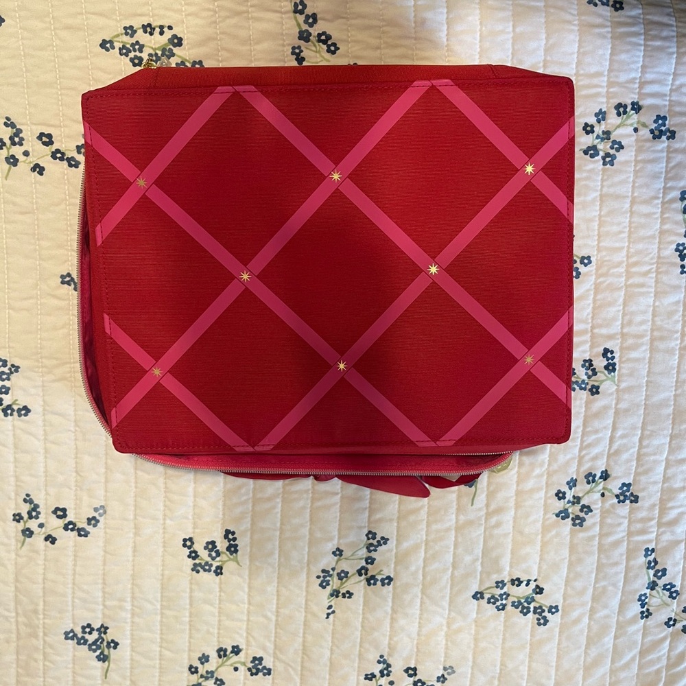 Red and Pink Geometric Tote Bag
